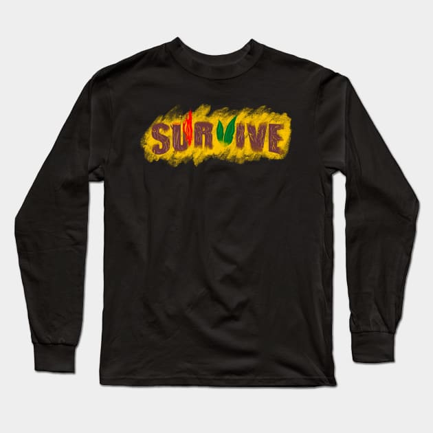 Survive Grunge Style Long Sleeve T-Shirt by yogisnanda